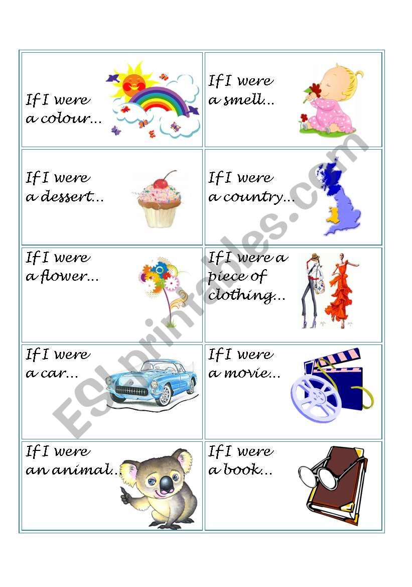 Second conditional speaking cards