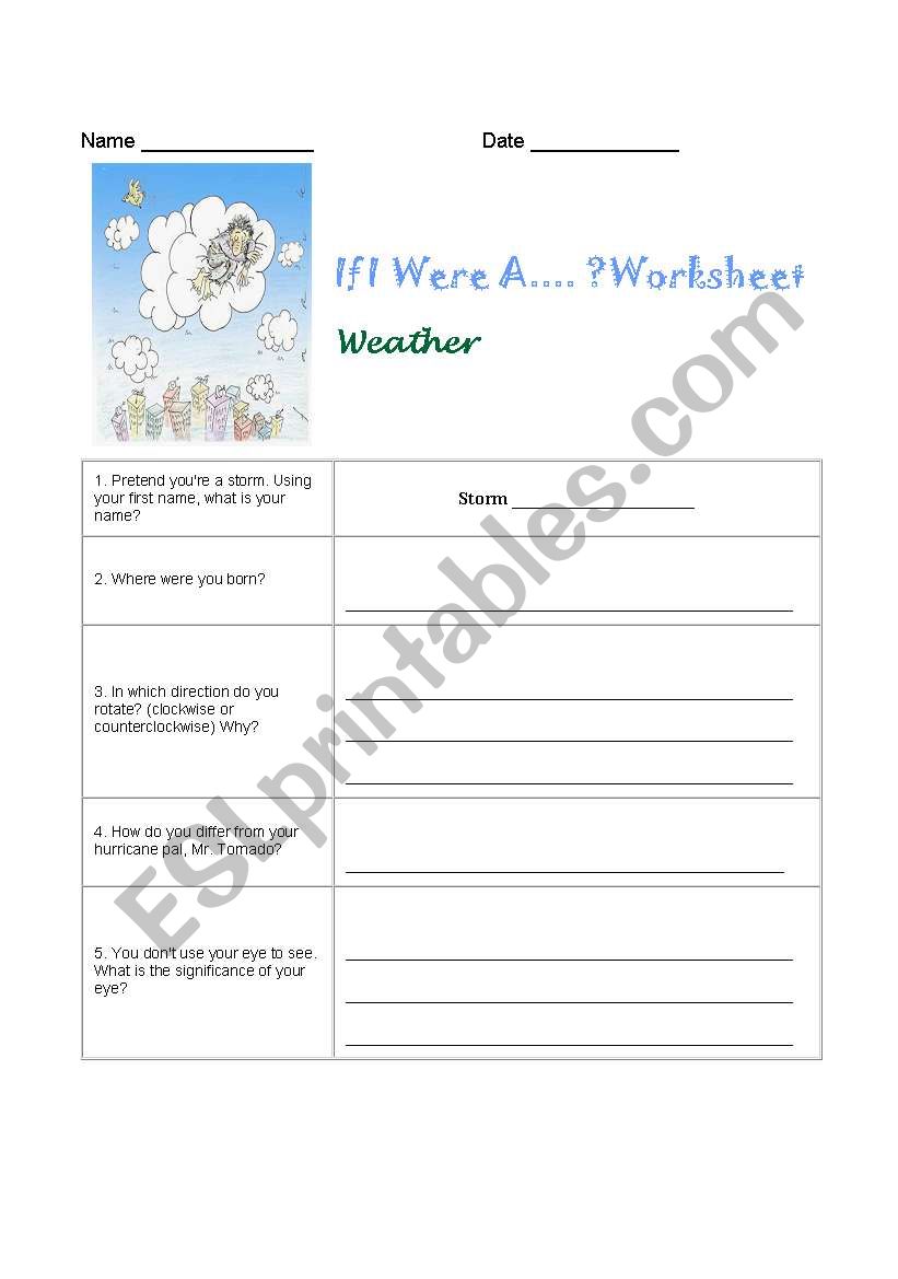 weather worksheet