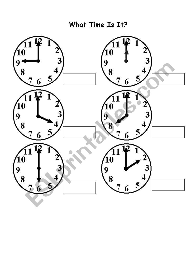 What Time Is It? worksheet