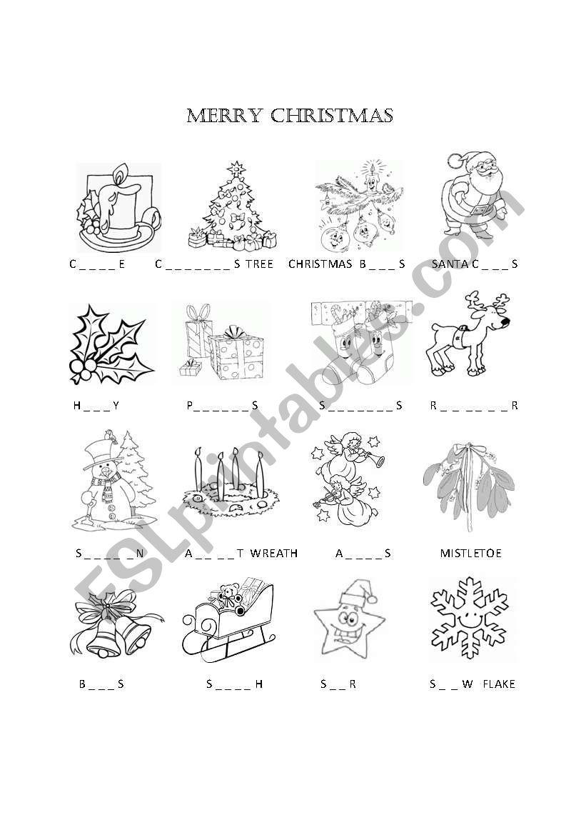 Christmas worksheet