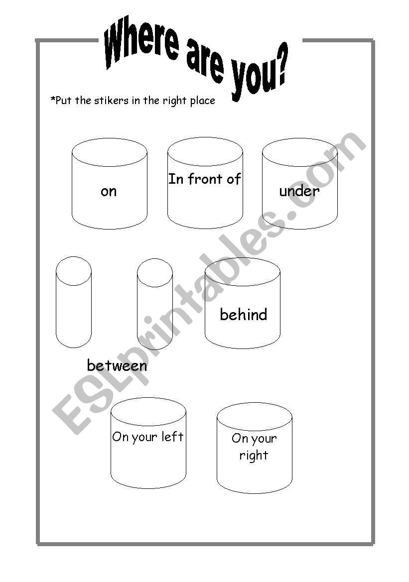 Where are you? worksheet