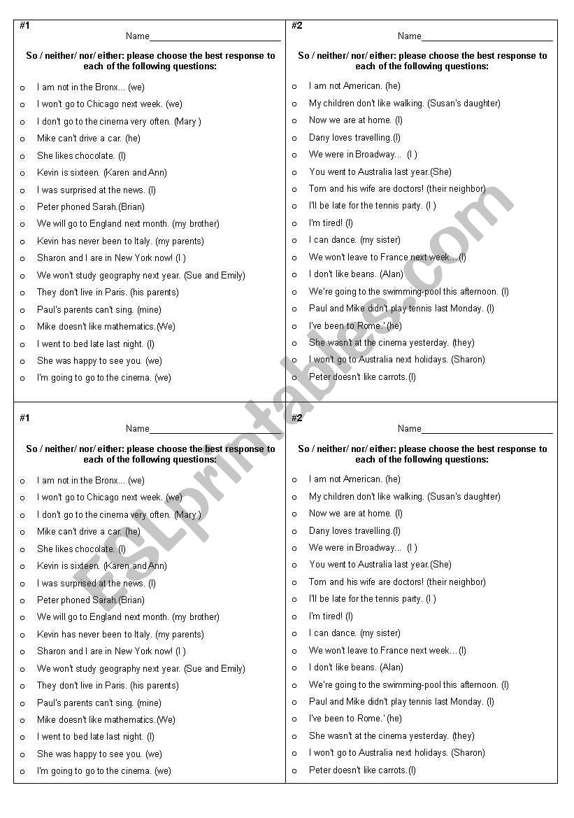 Test_so/nor/neither/either worksheet