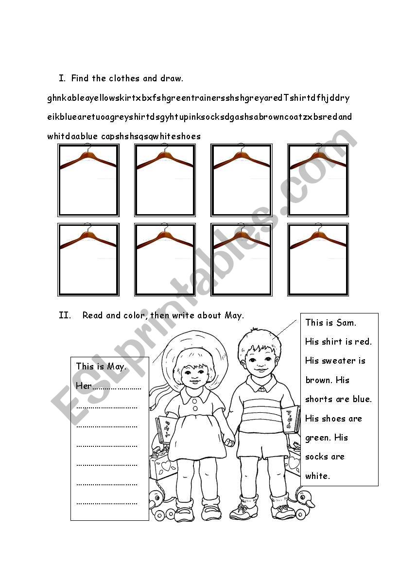 Clothes worksheet