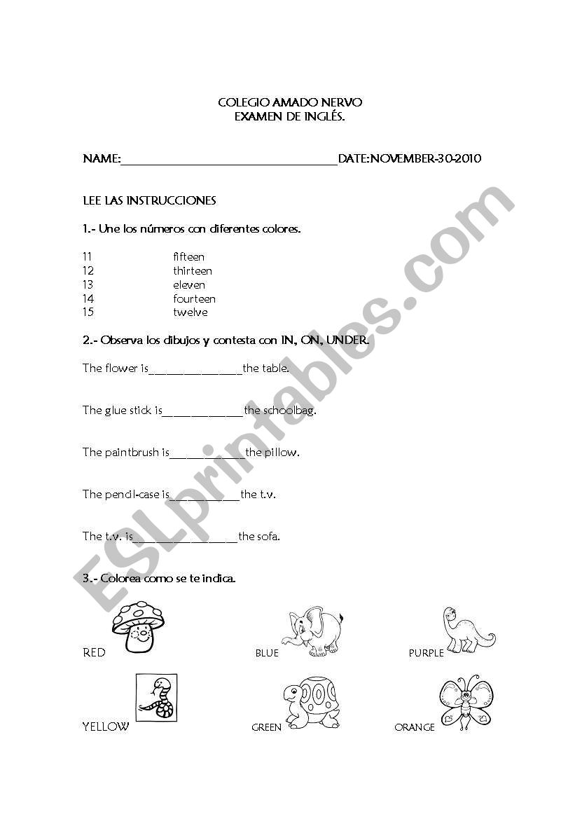 TEST ABOUT PREPOSITIONS AND HOUSE