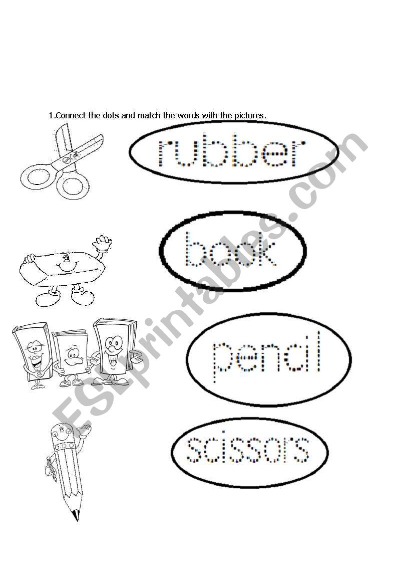 classroom objects worksheet