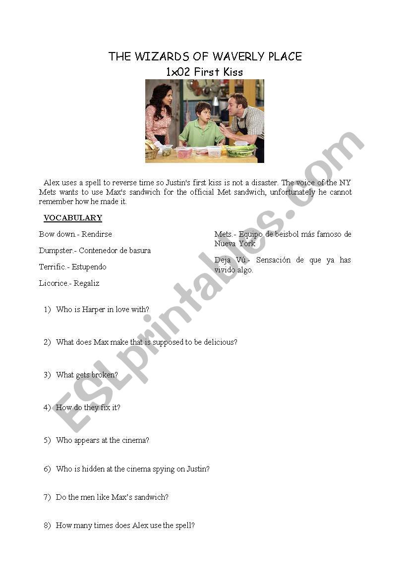 Wizards of  Waverly Place worksheet