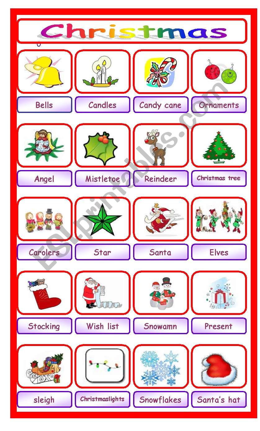 Christmas worksheet