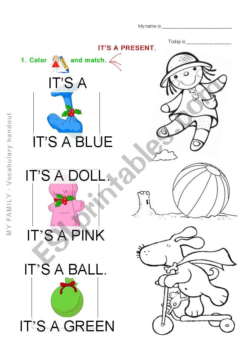 Christmas Presents- Toys worksheet