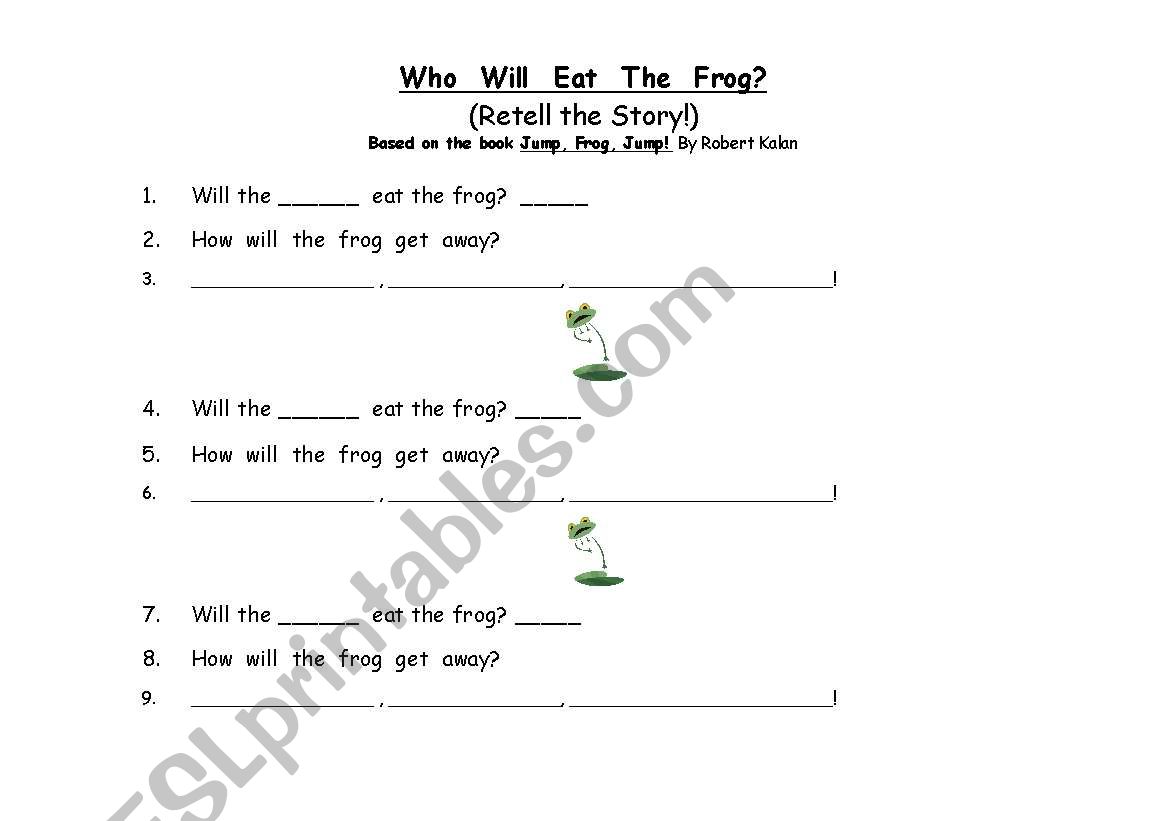 Who Will Eat the Frog? worksheet