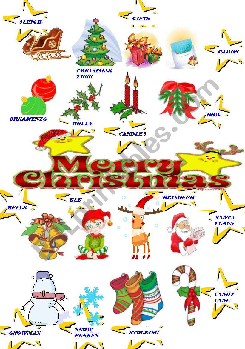 CHRISTMAS CLIPART worksheet