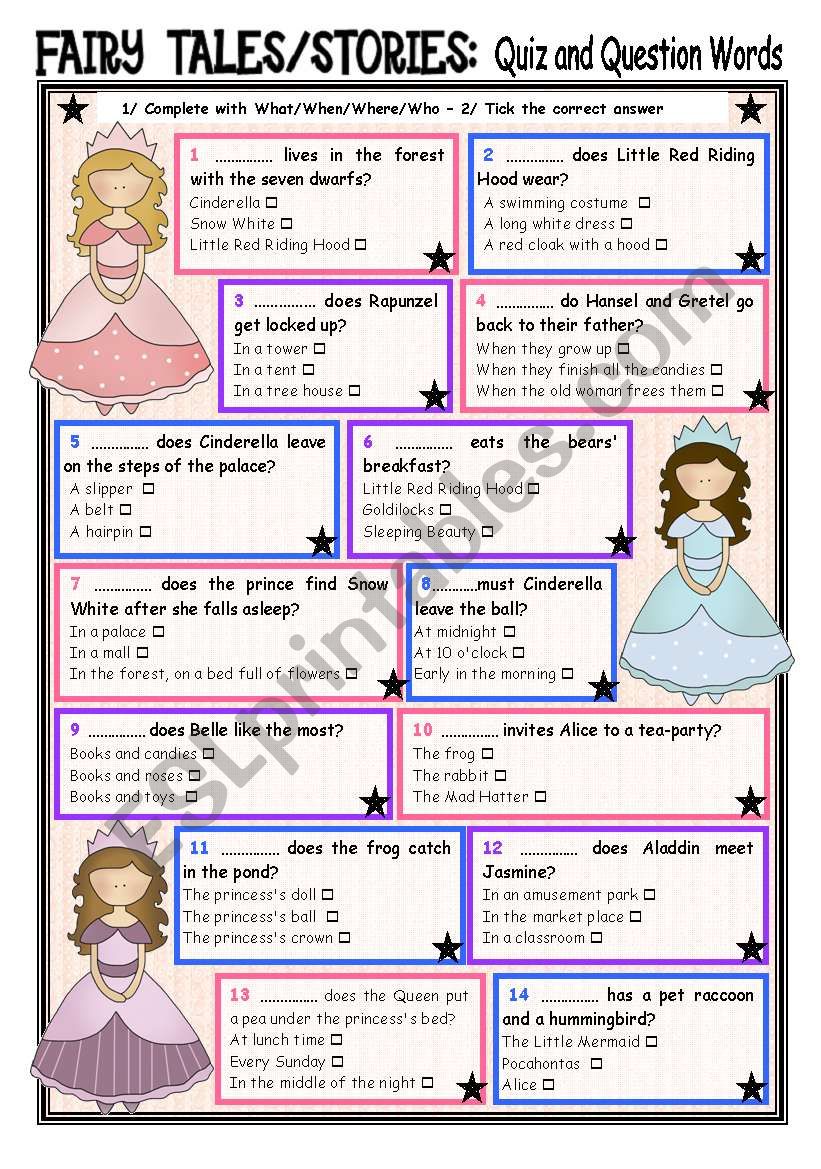 Fairy Tale Quiz Youtube Printable Questions Gambaran