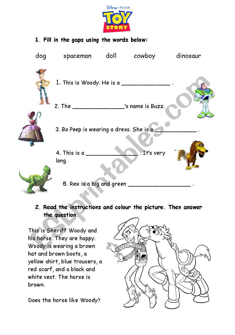 Toy Story worksheet worksheet
