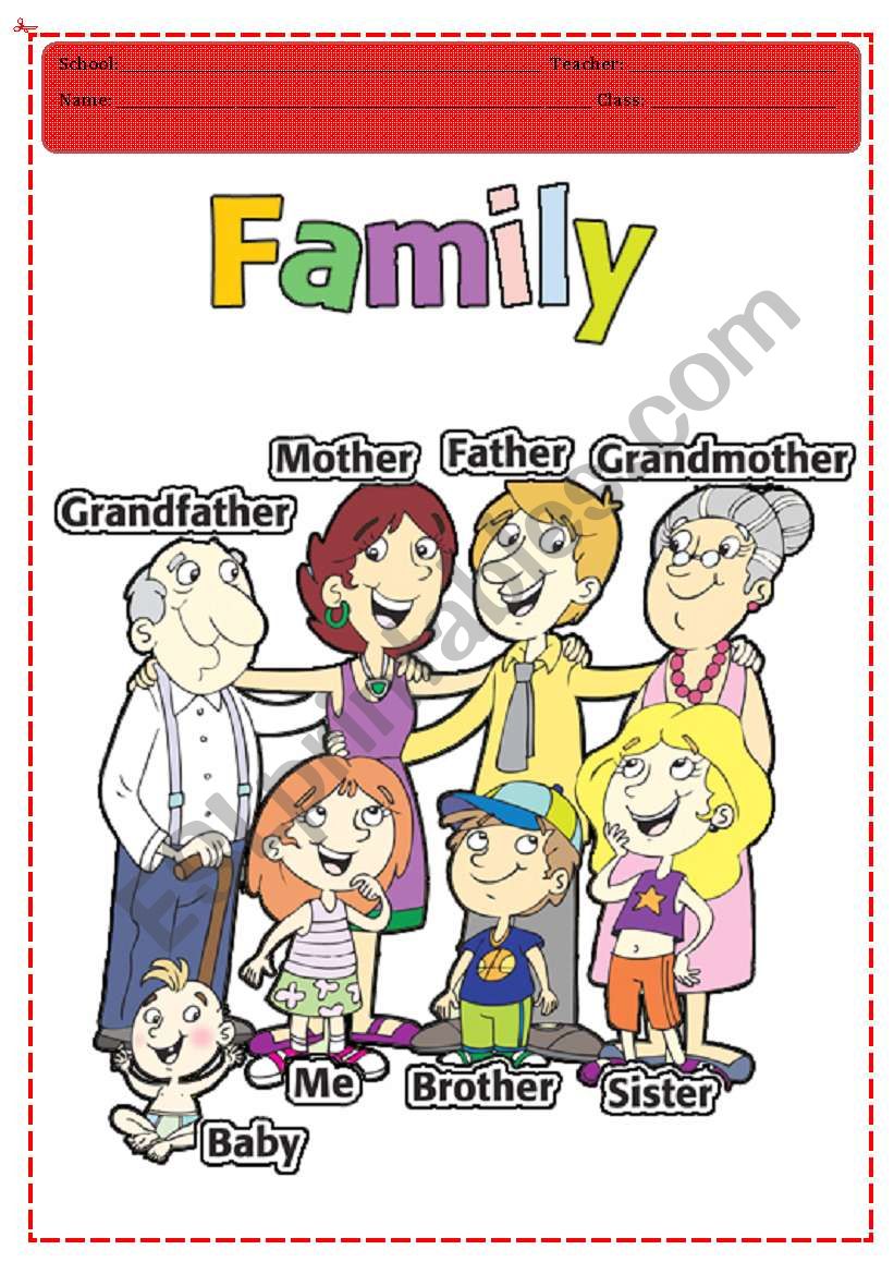 Family Pictionary worksheet