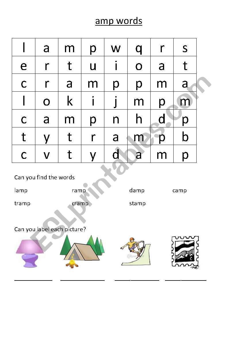 amp words worksheet