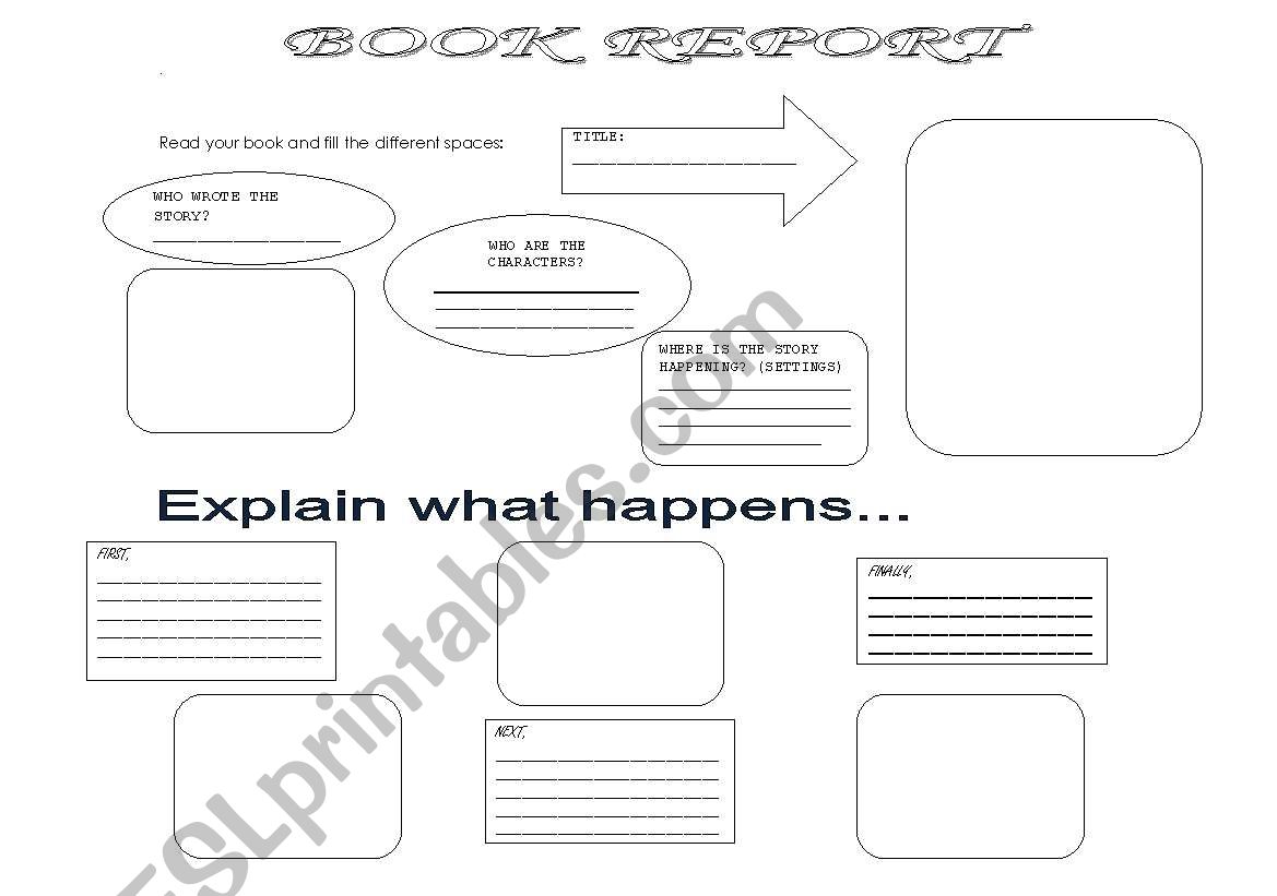 Book Report worksheet