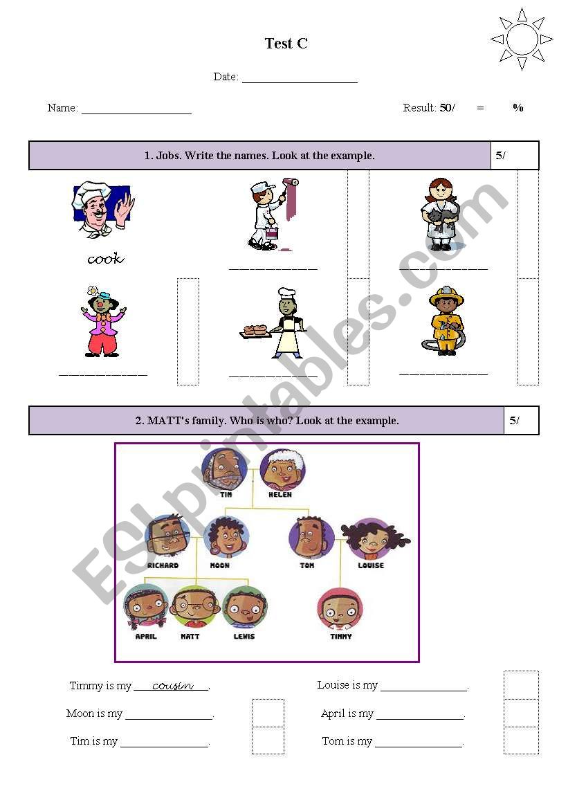 Test for Beginners - 3/3 worksheet