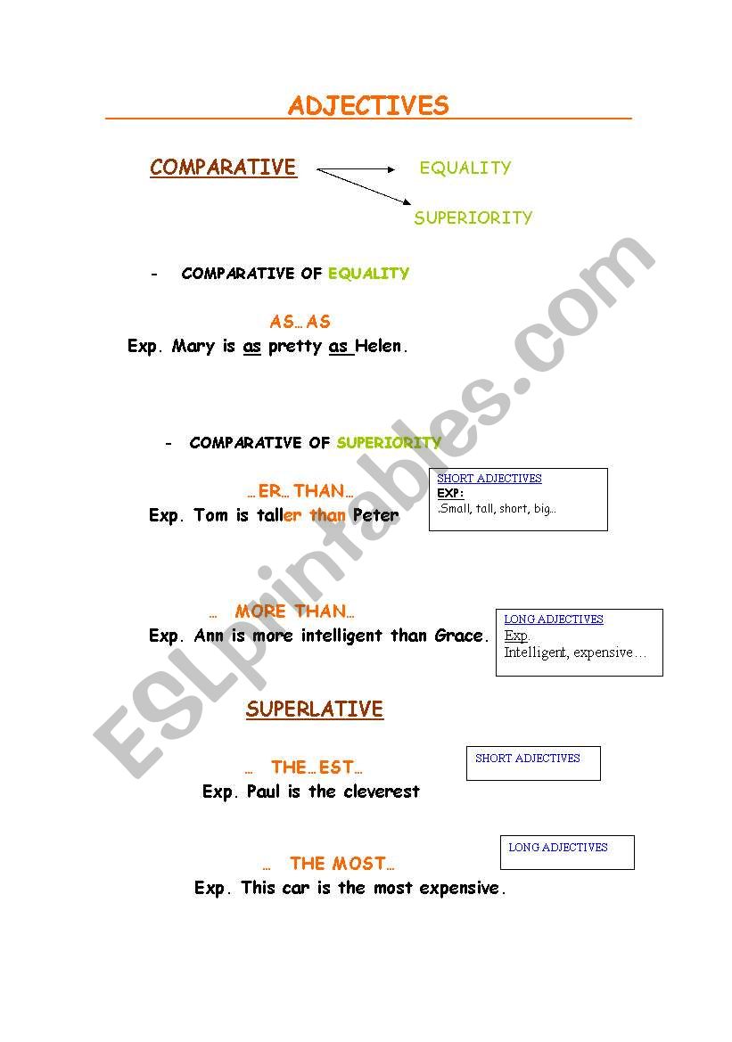 adjectives worksheet