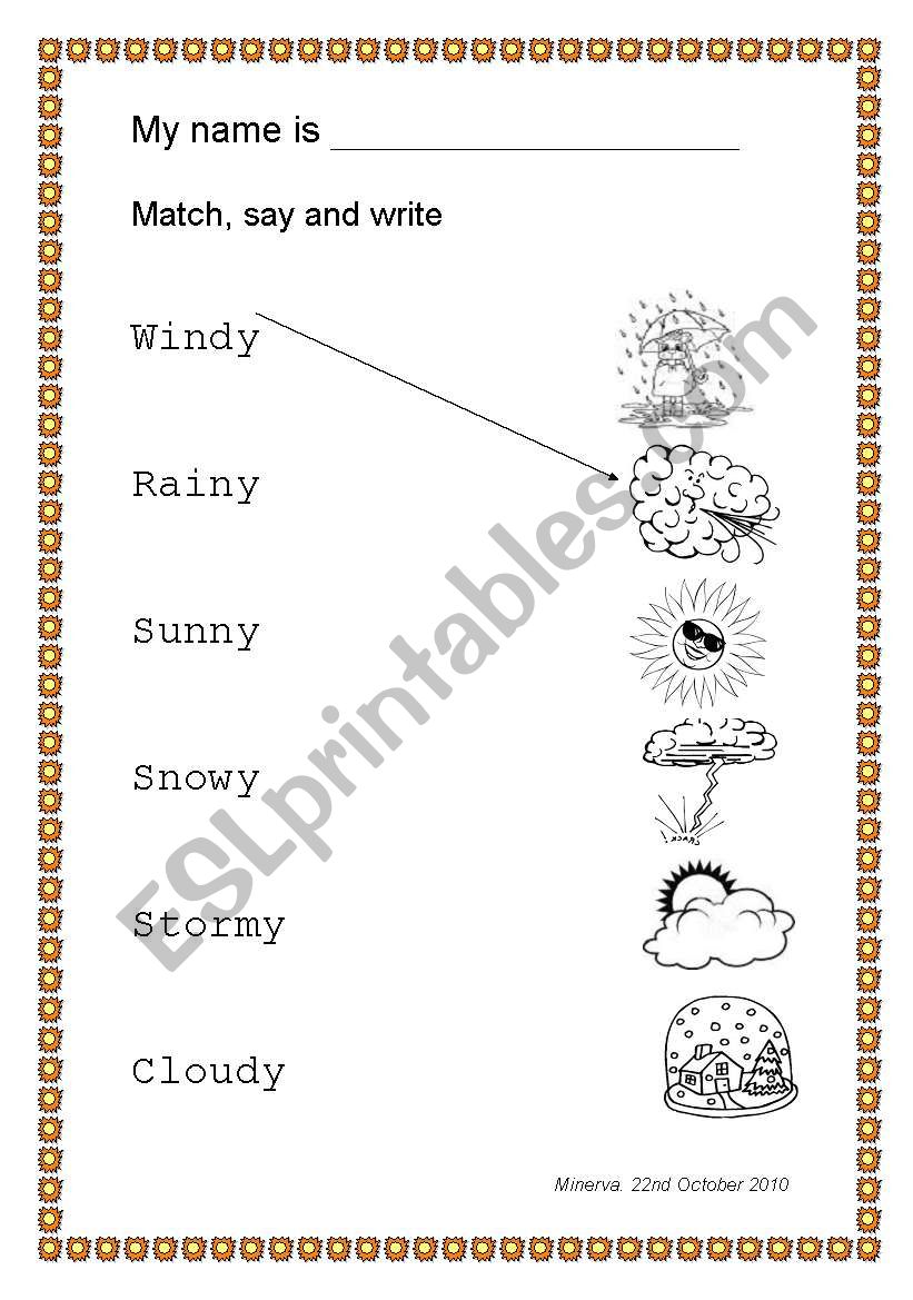 weather worksheet