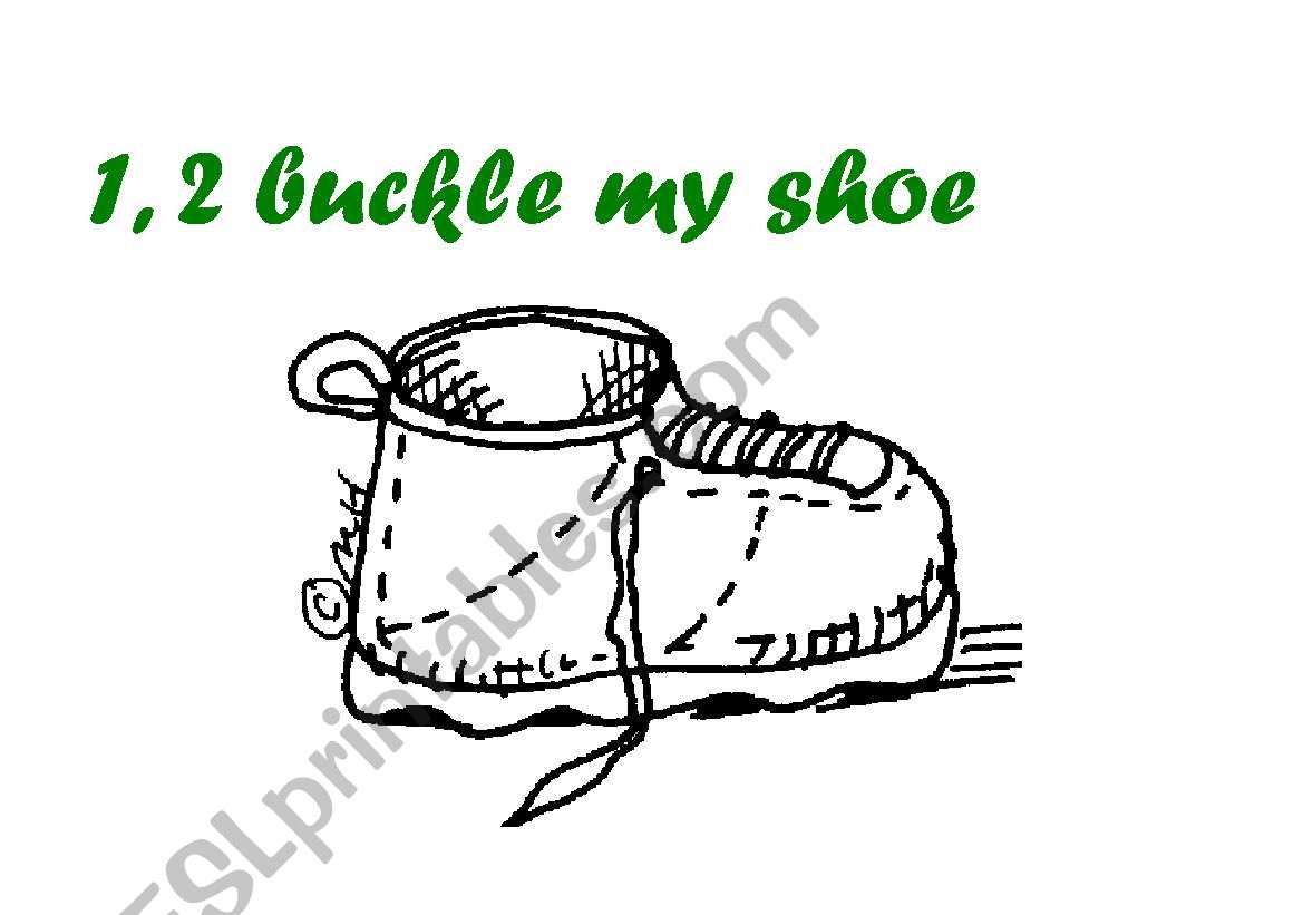 1,2 Buckle My Shoe worksheet