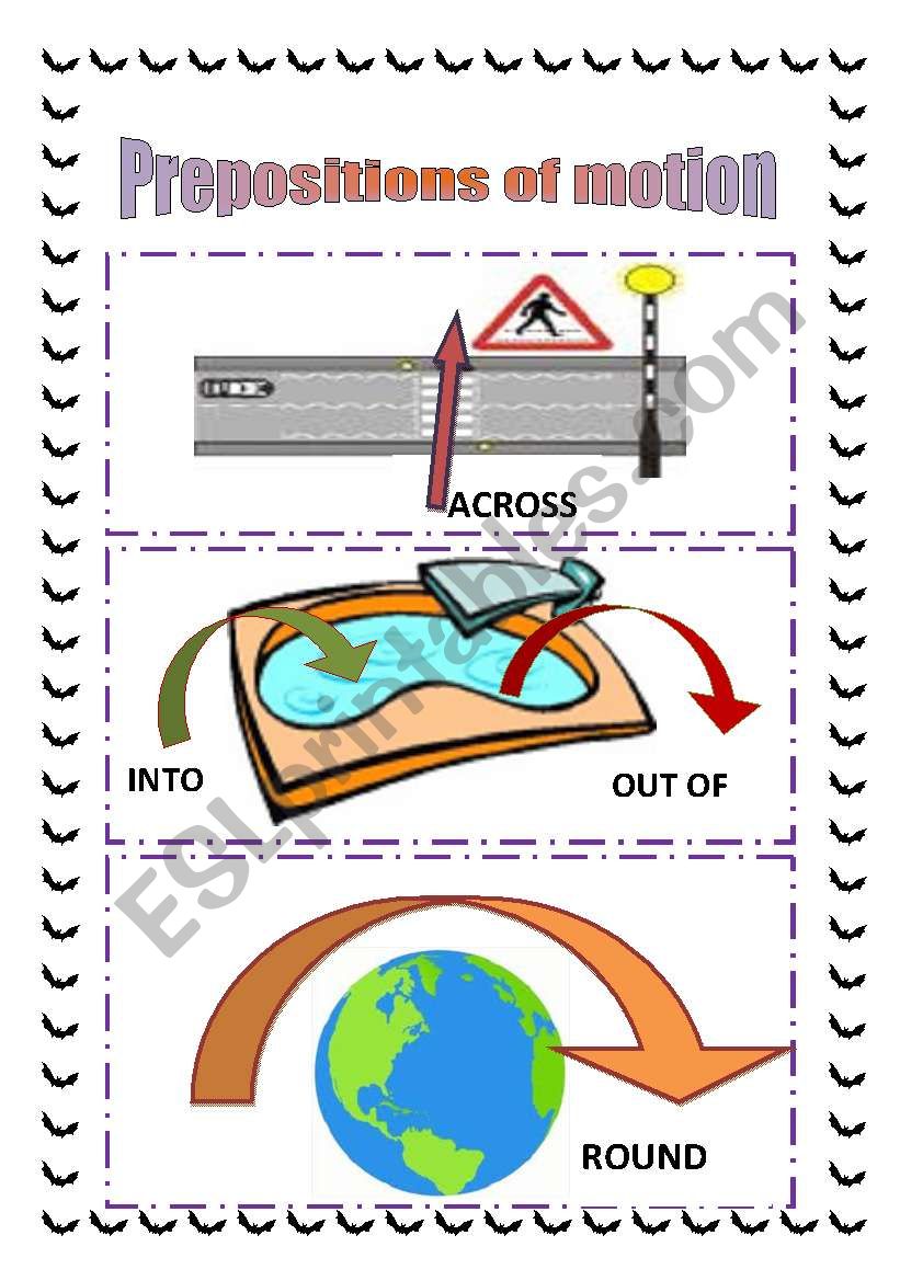 Prepositions of motion worksheet