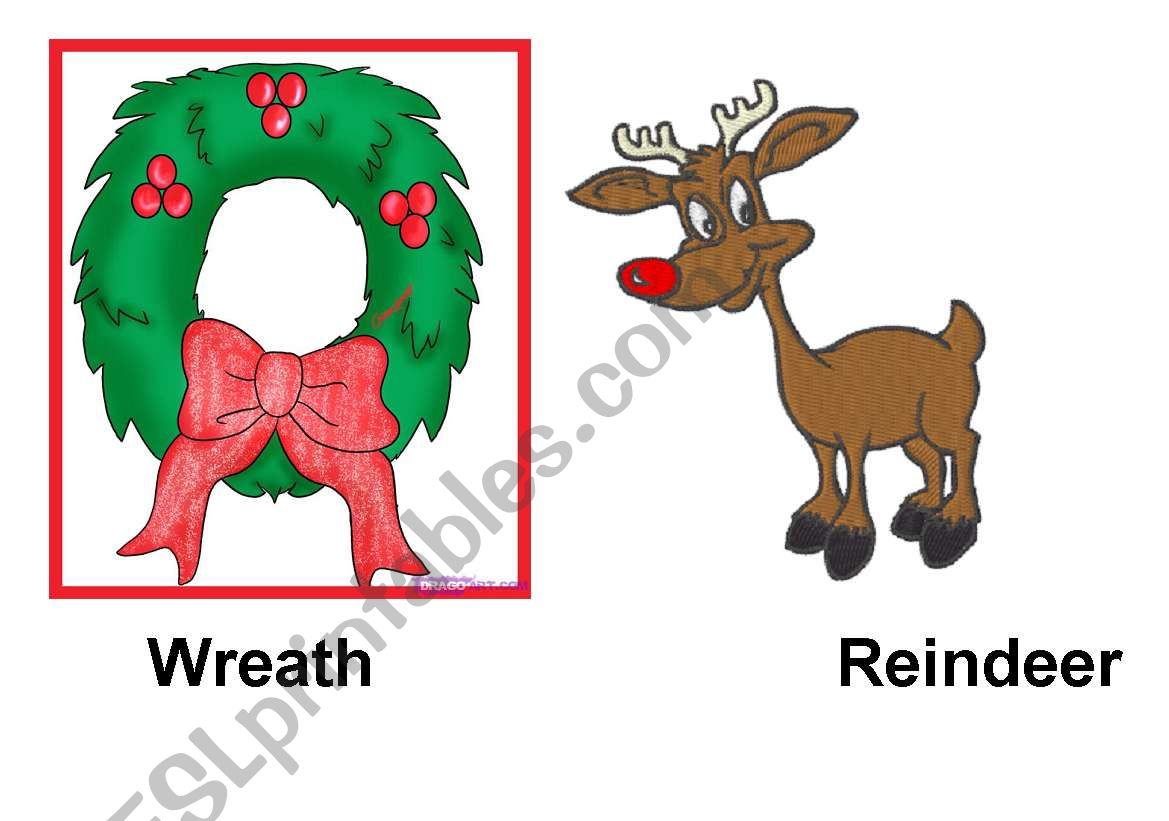 Christmas flashcards 3/3 worksheet