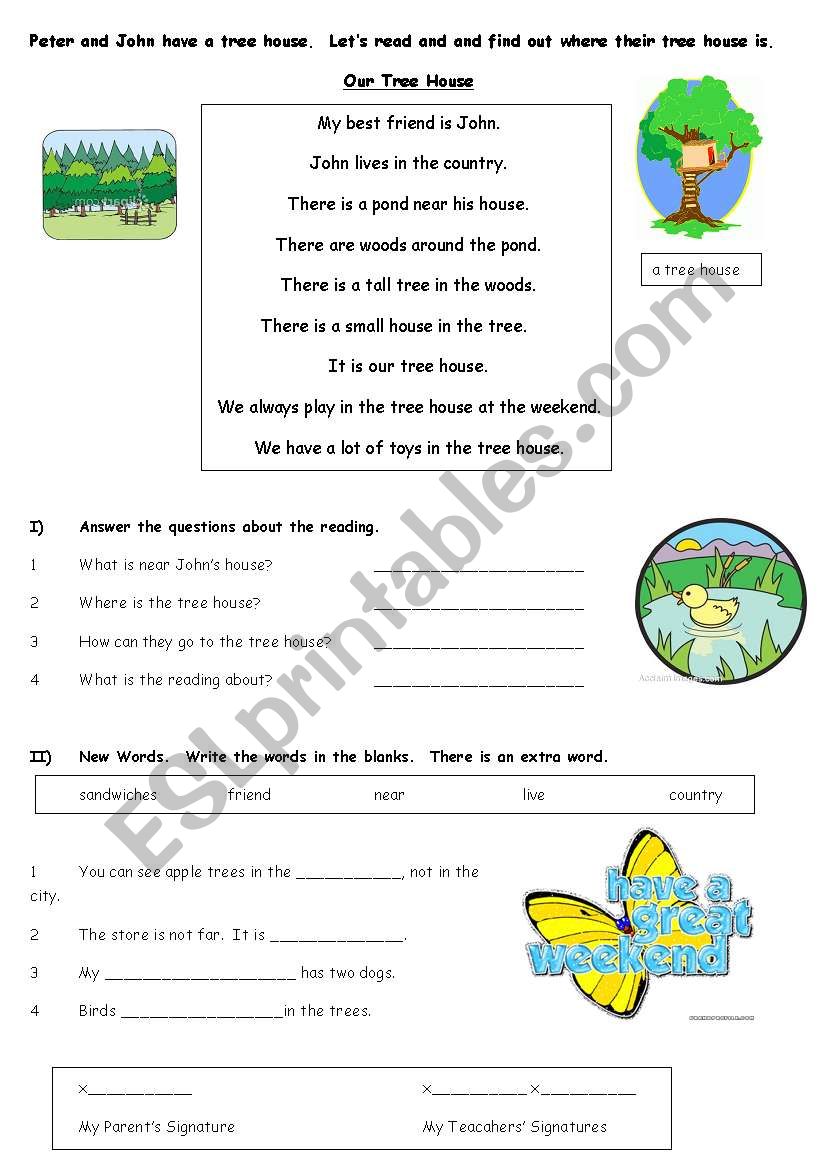 JohnÂ´s House worksheet