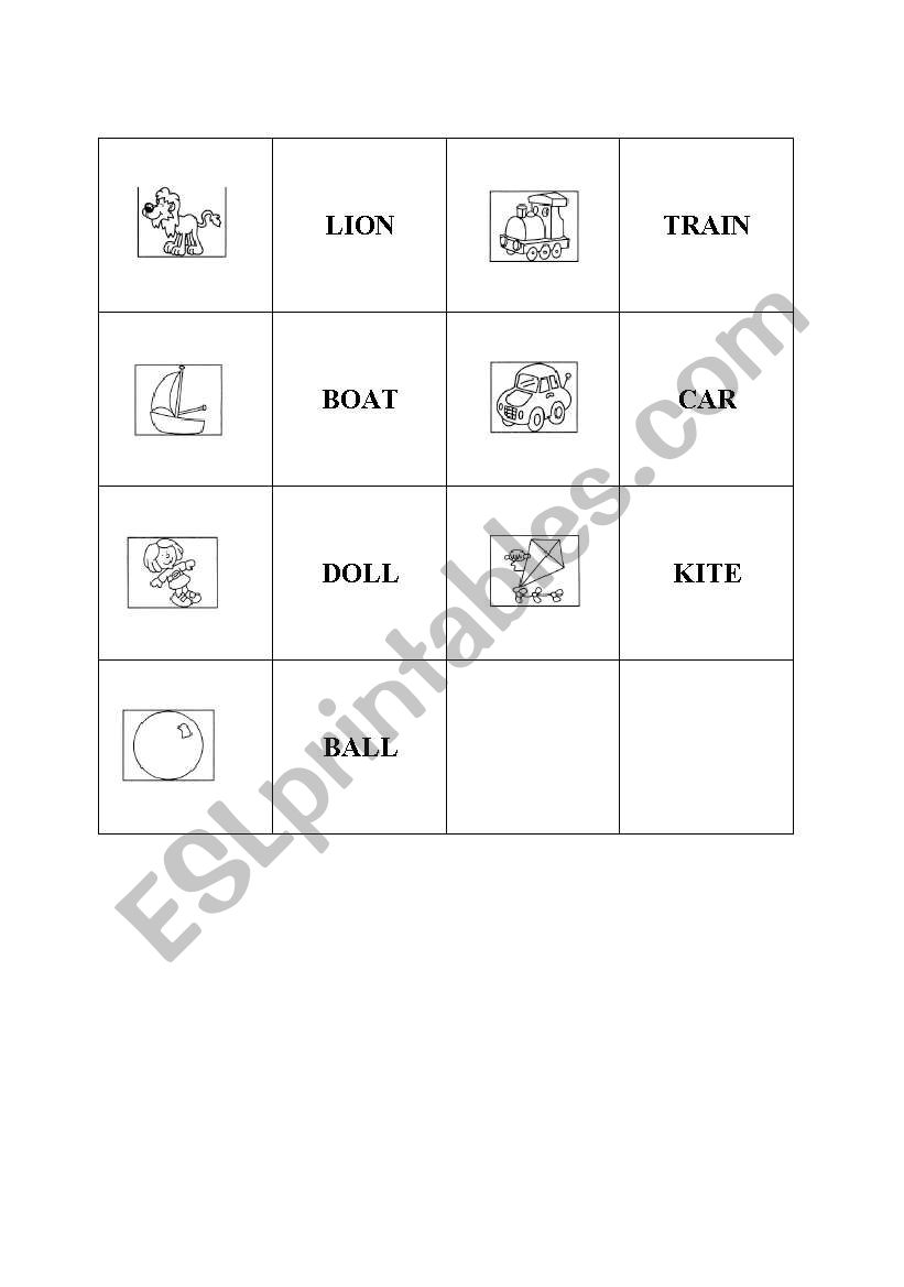 toys worksheet