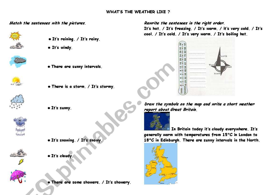 Whats the weather like ? worksheet