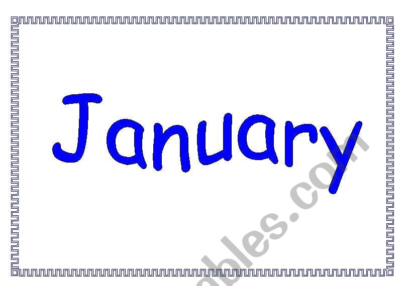 The months worksheet