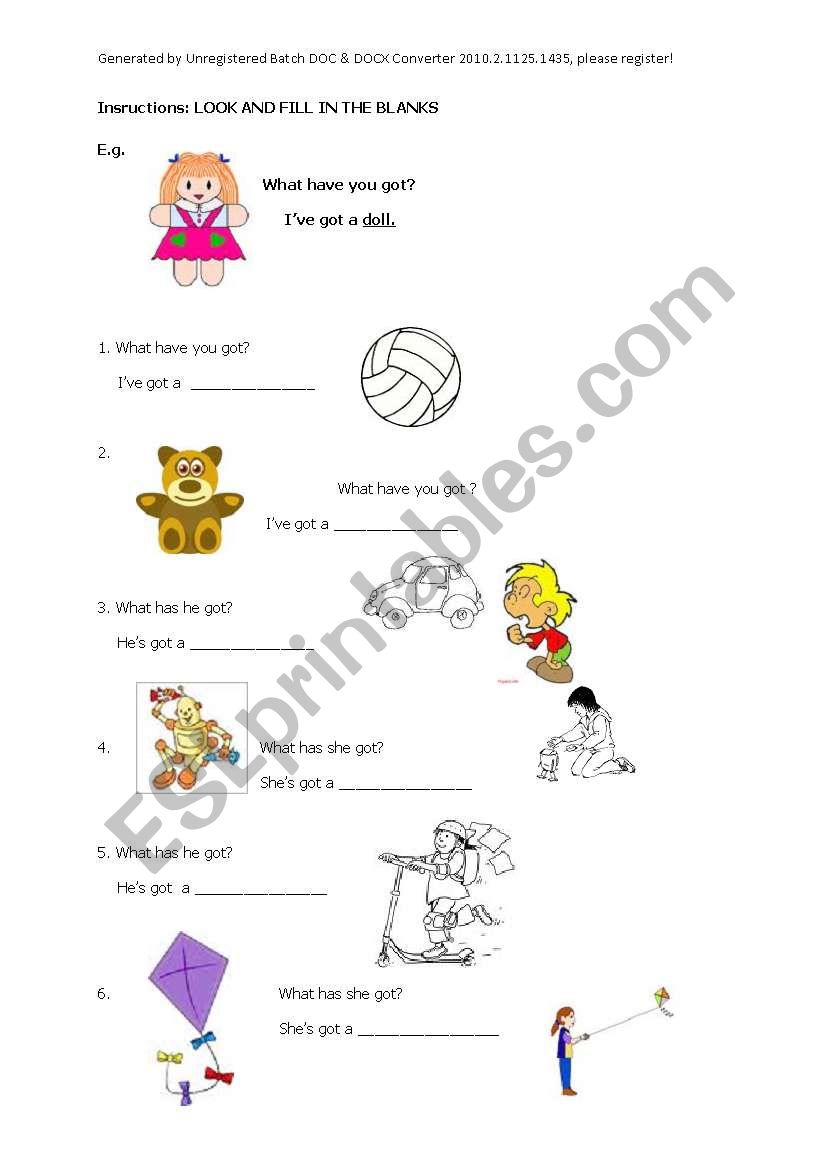 fill in the blanks worksheet