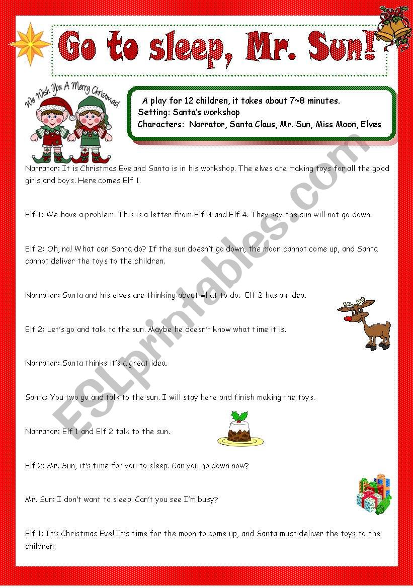 Christmas Play worksheet