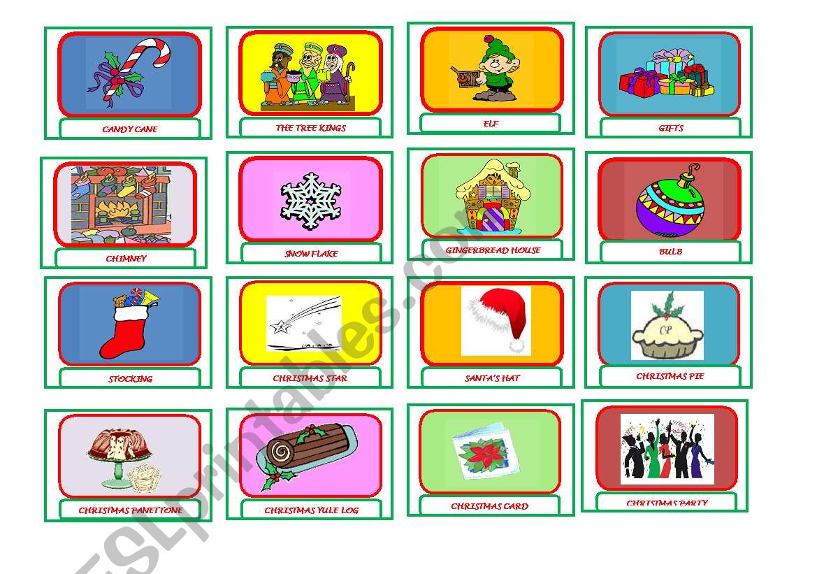 CHRISTMAS MEMORY CARD GAME 2/2