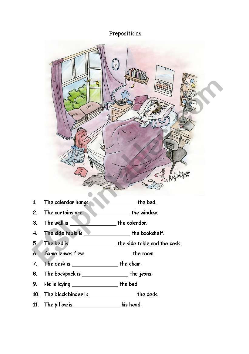 Locational Prepositions worksheet