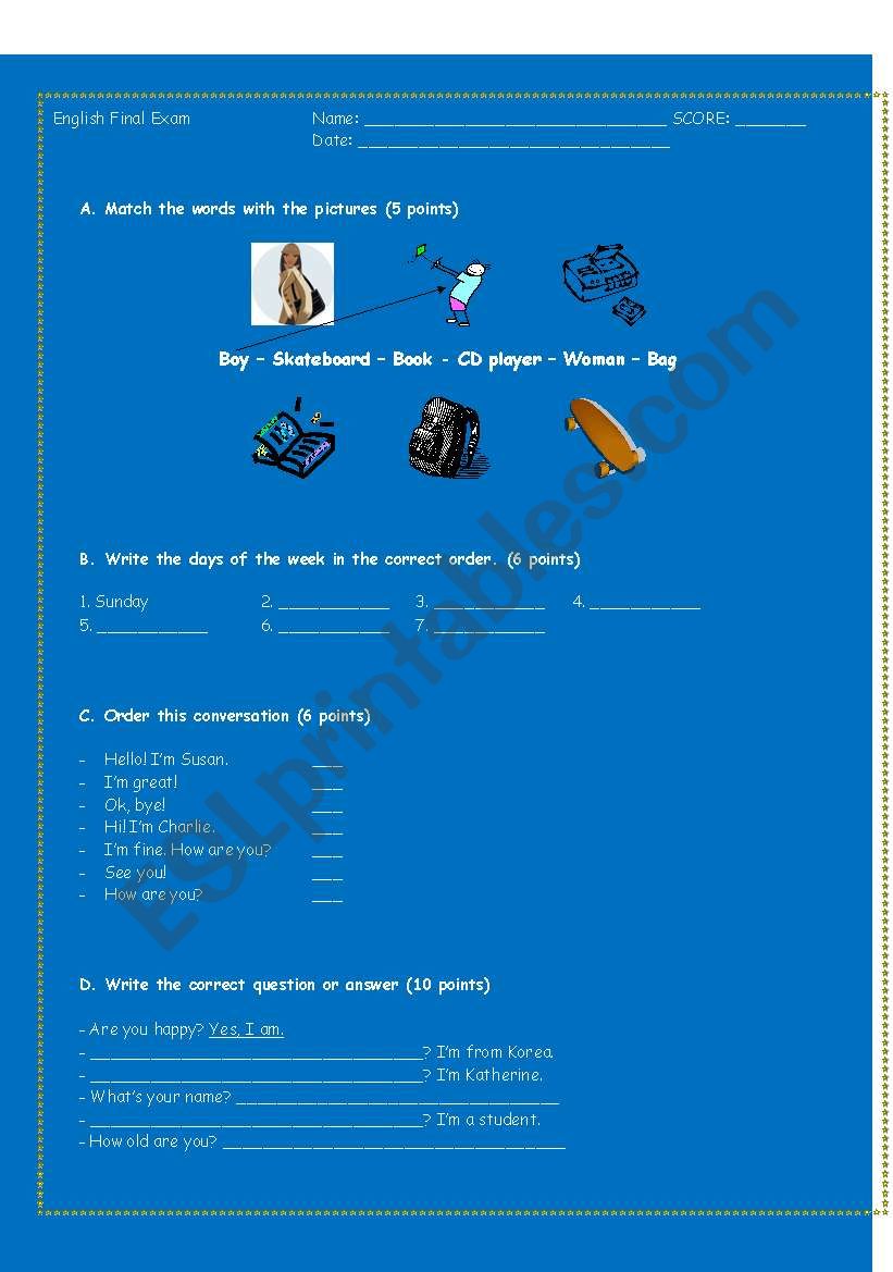 Verb to be Revision worksheet