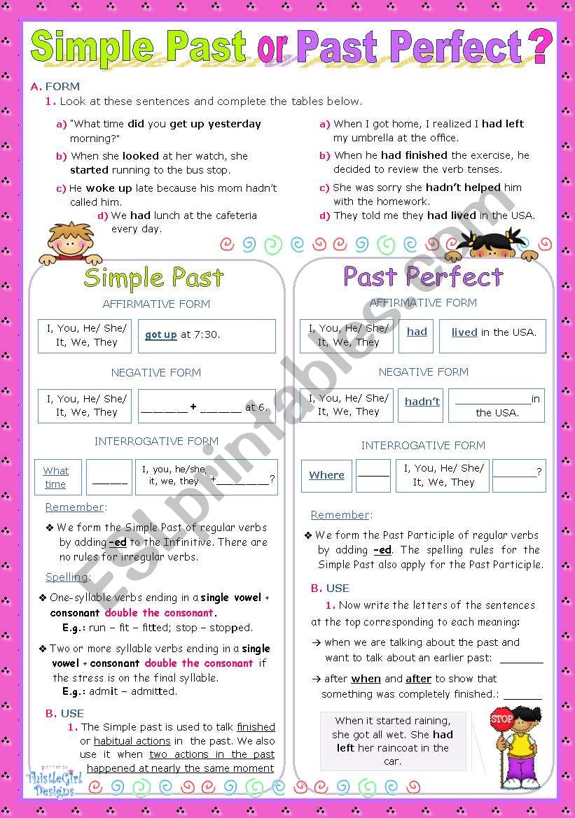 Simple  Past  or  Past  Perfect?  -  An Inductive Approach