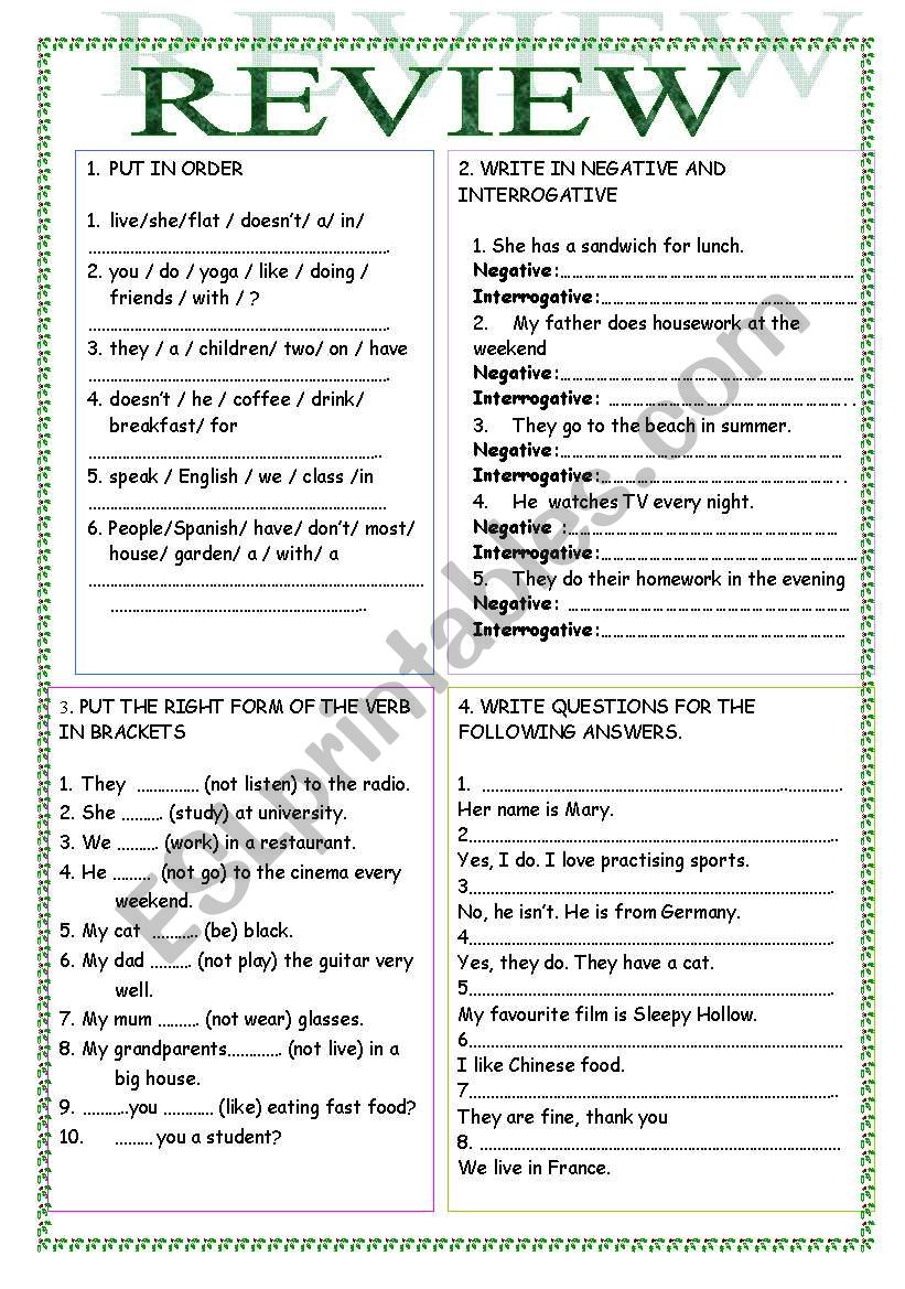 First Term Revision  for Elementary 