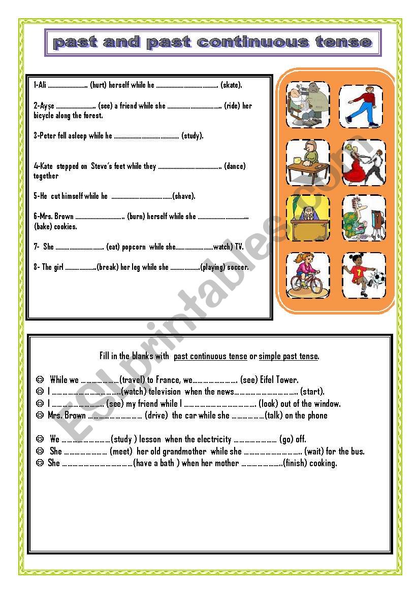 Past Simple & Past Continuous worksheet