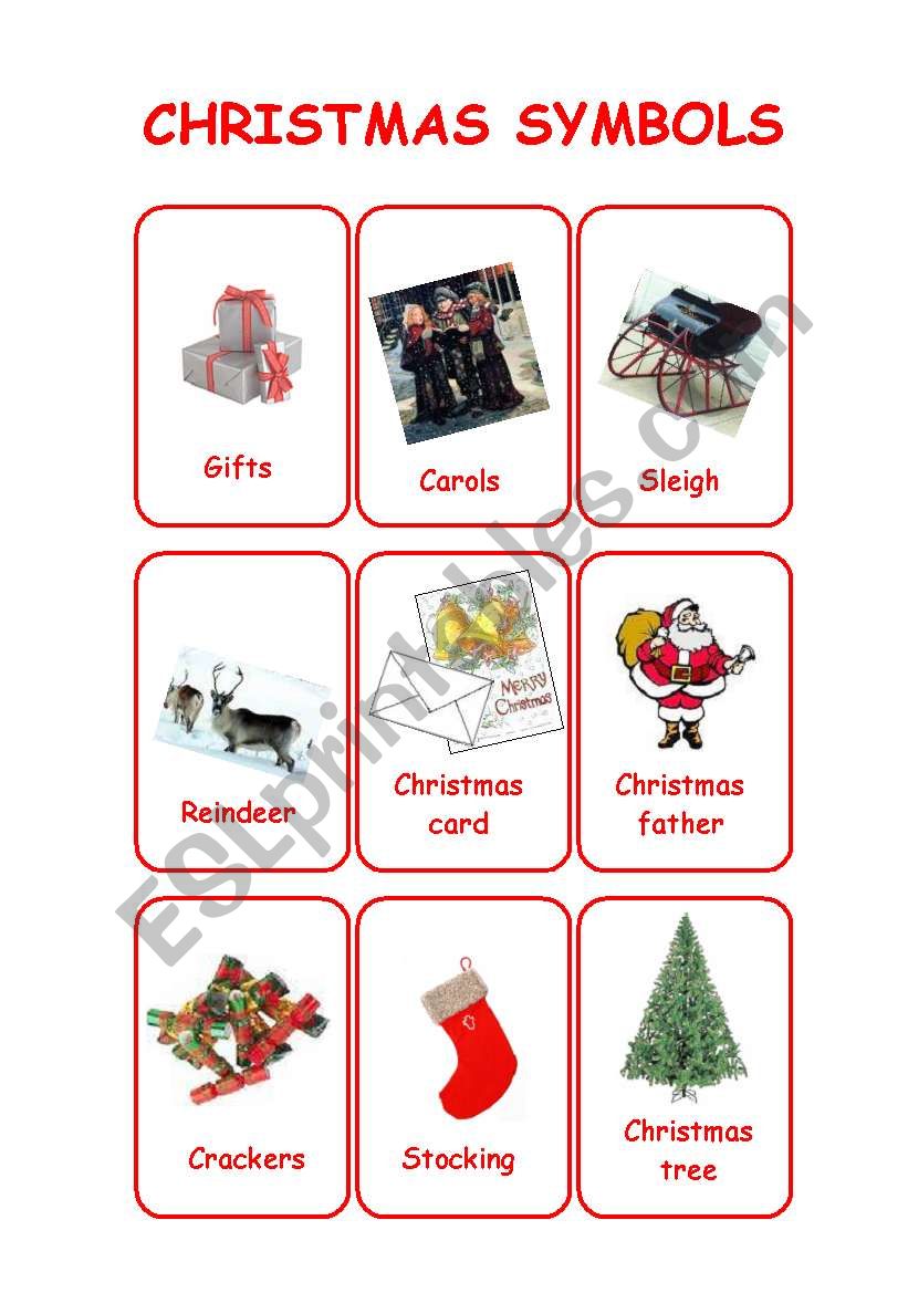 CHRISTMAS FLASHCARDS (set 2 - symbols)