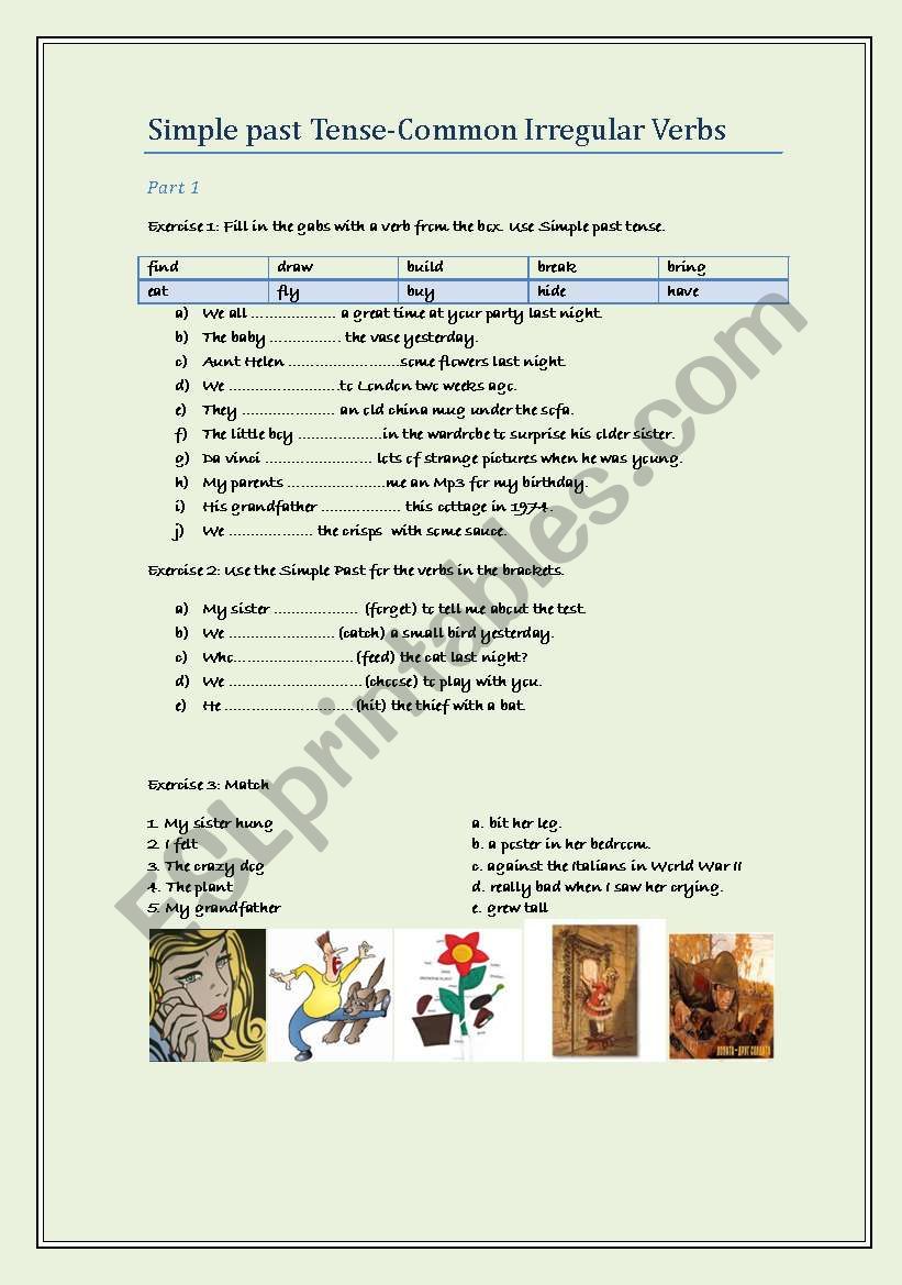Common Irregular Verbs-Simple Past