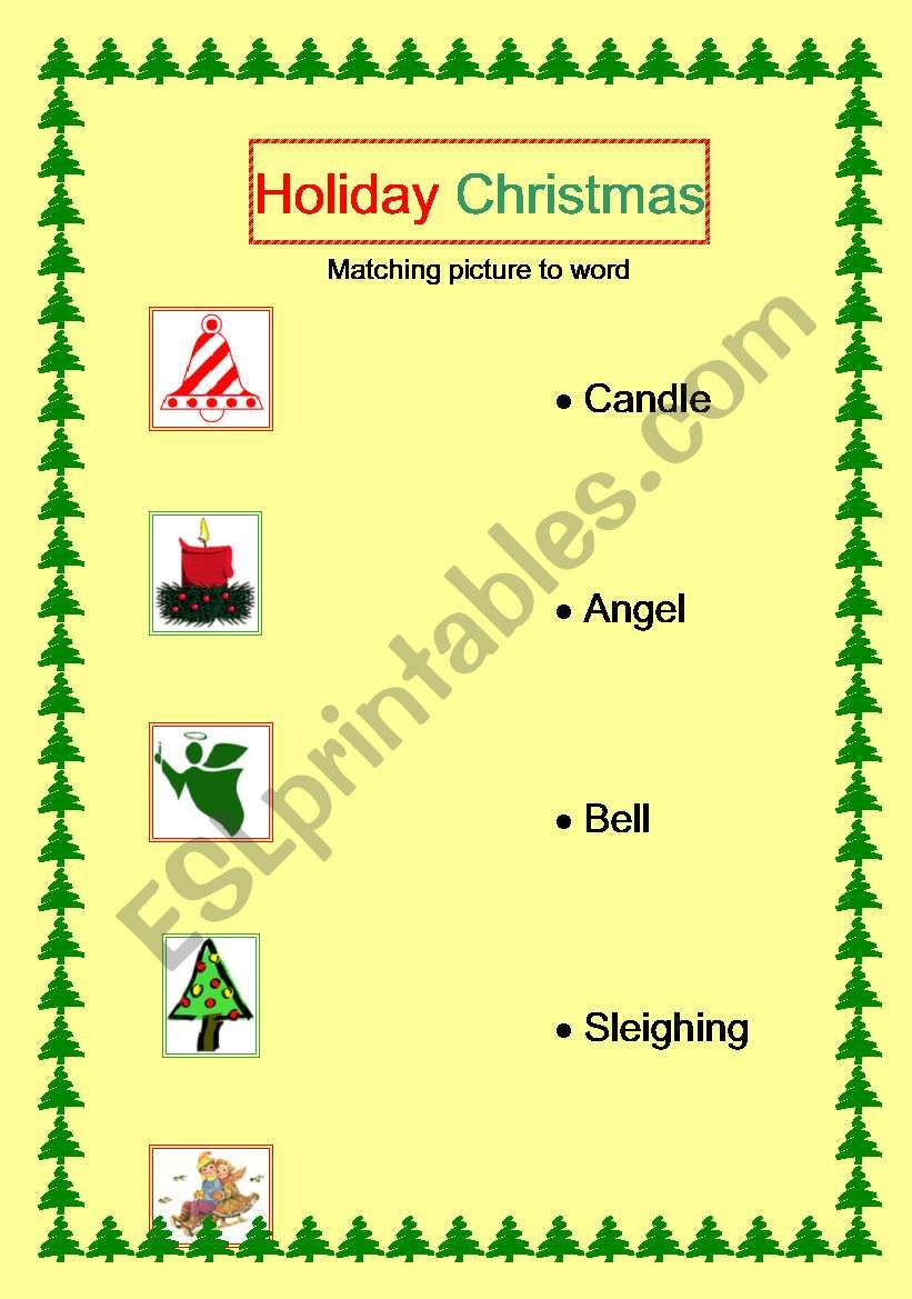Holiday christmas  worksheet