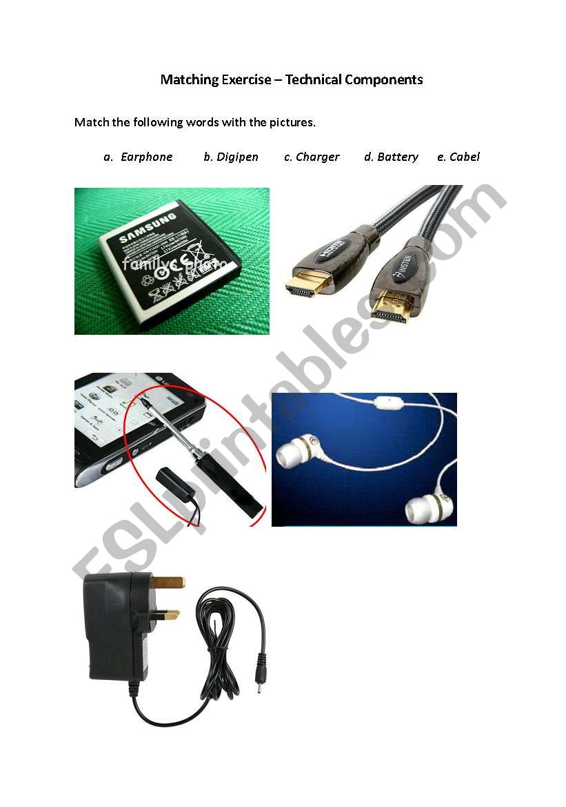 Vocabulary - Electronical devices Components