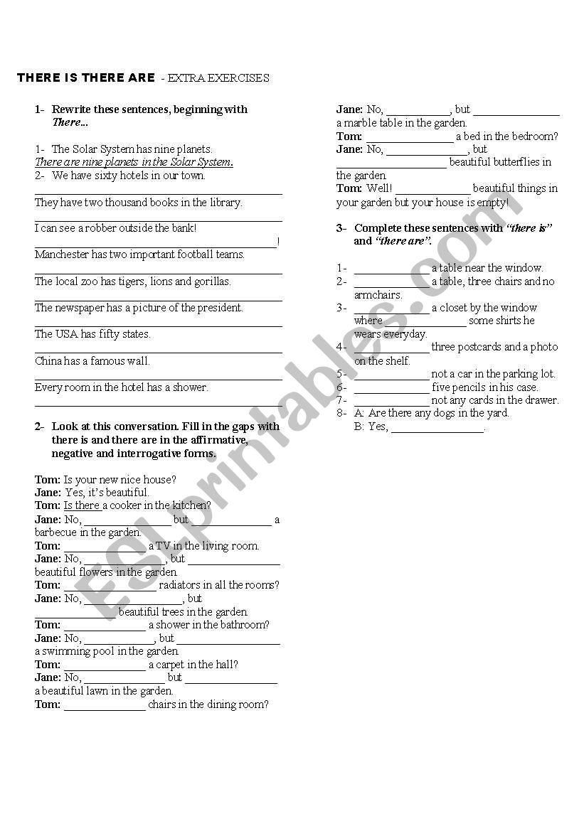 there to be worksheet