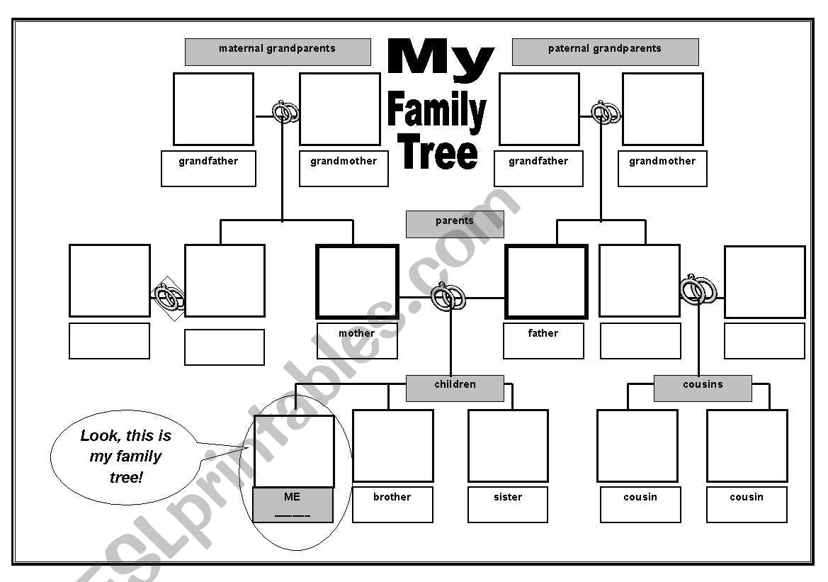 My Family Tree worksheet