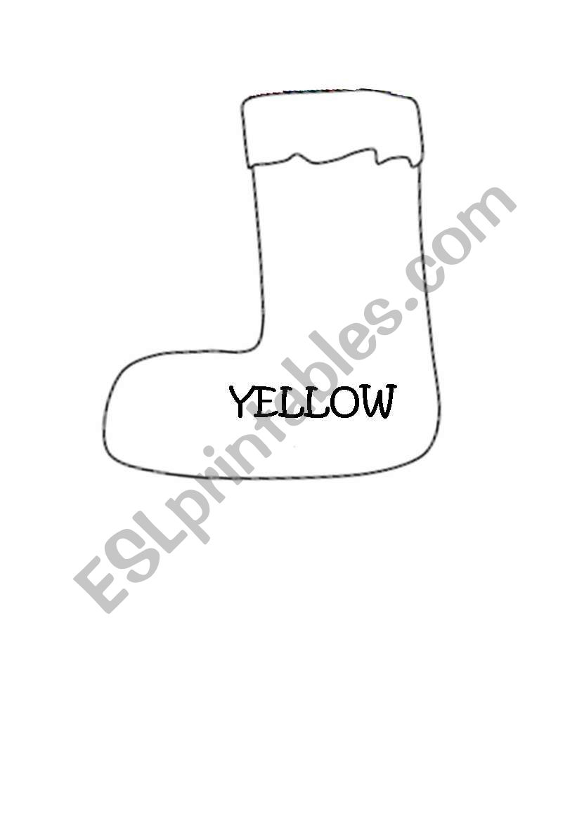 Colouring Christmas stockings worksheet