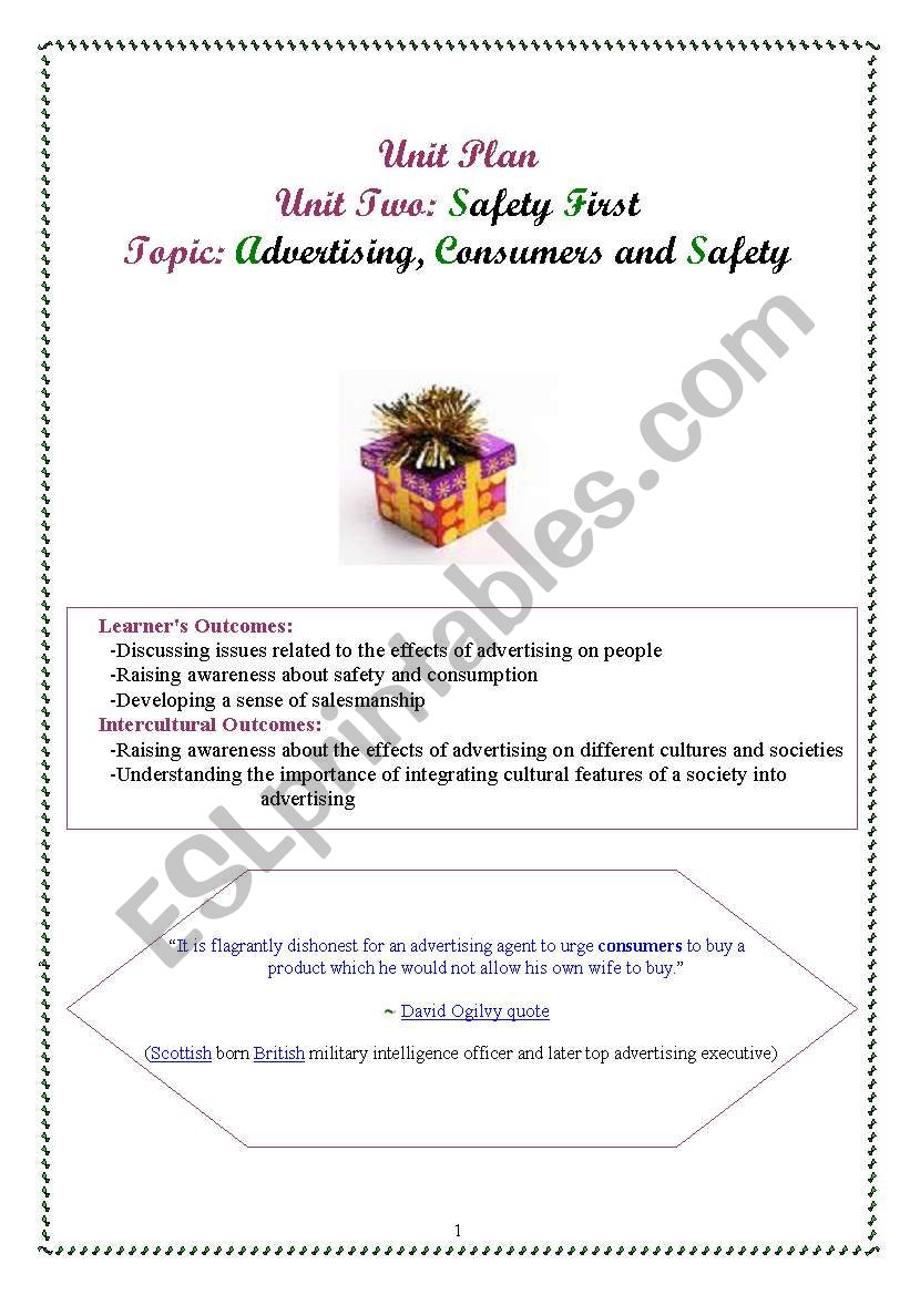 safety first lesson plan worksheet