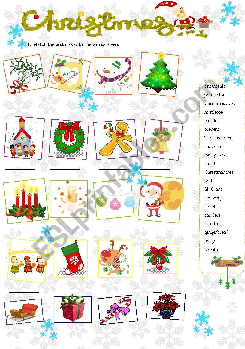 Christmas worksheet