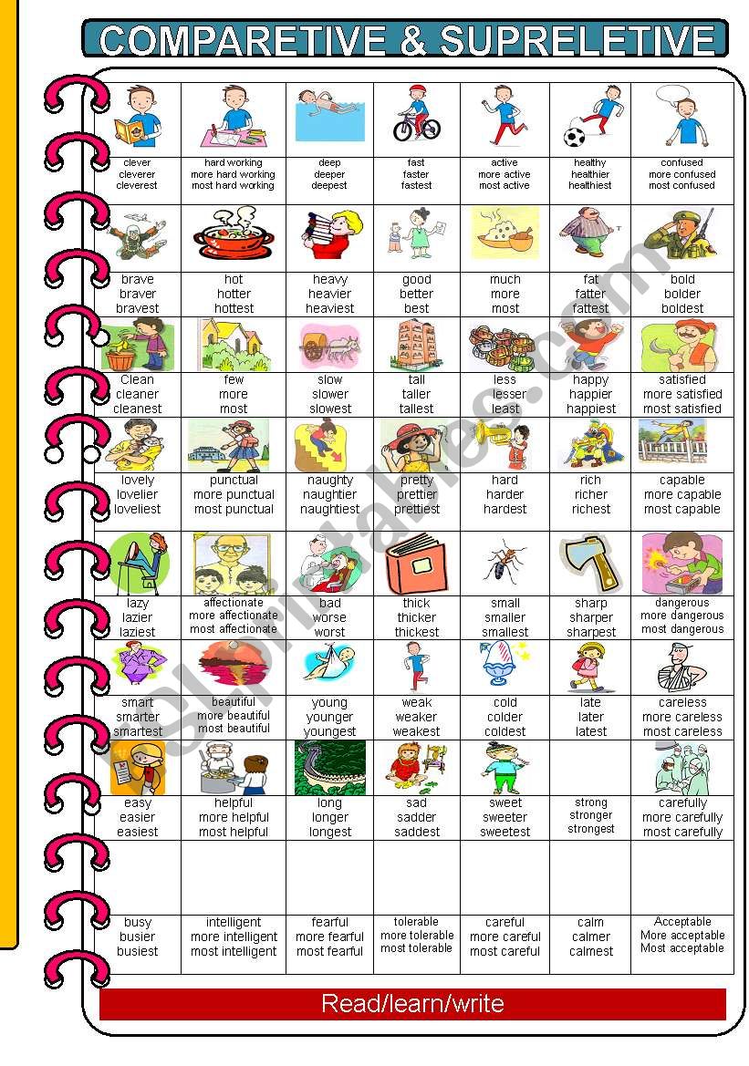 Comparatives & Superlatives  worksheet