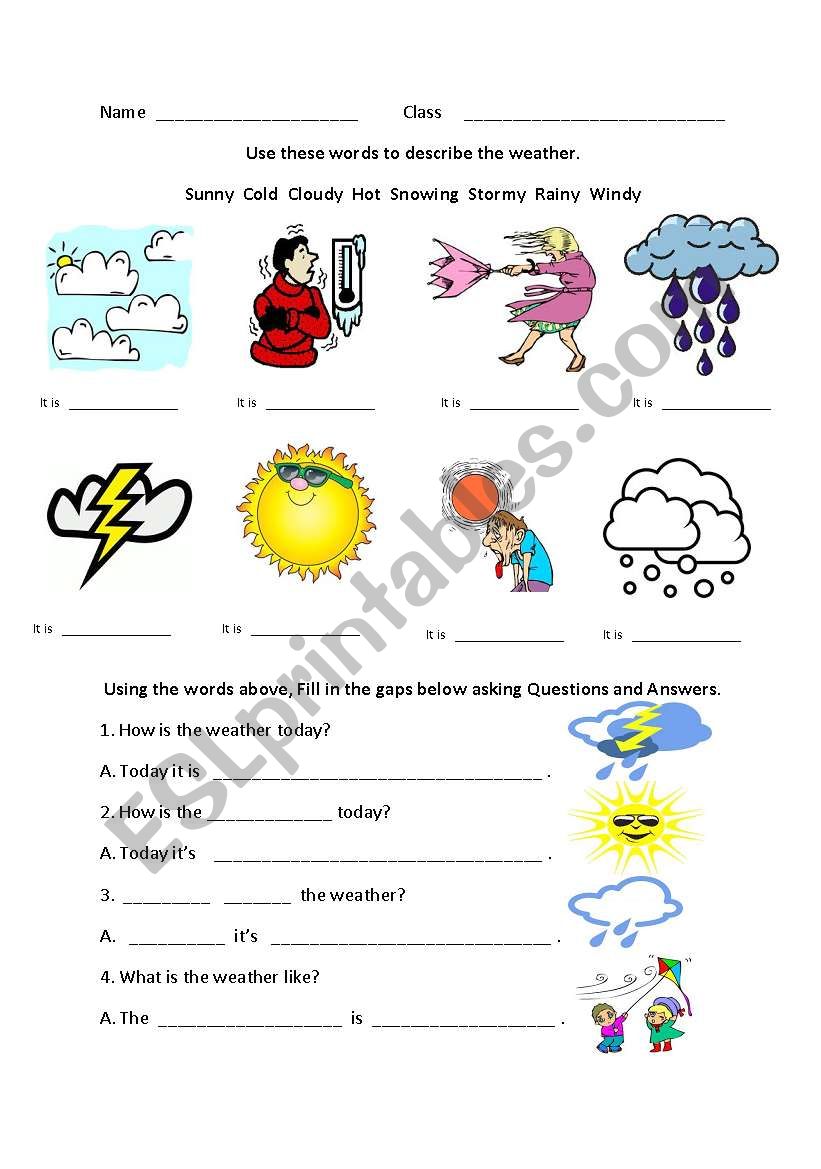 The Weather worksheet