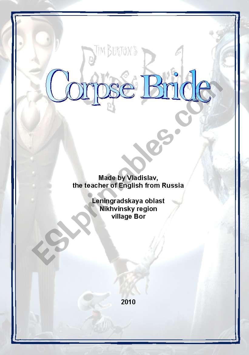Corpse Bride worksheet