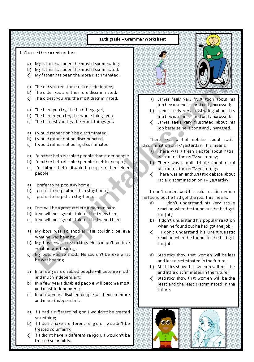 Grammar revision worksheet worksheet